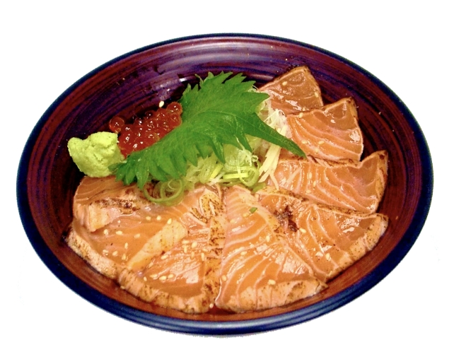 サーモンのたたき丼
