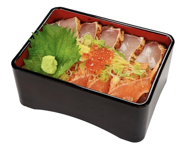 鰤とサーモンのたたき重